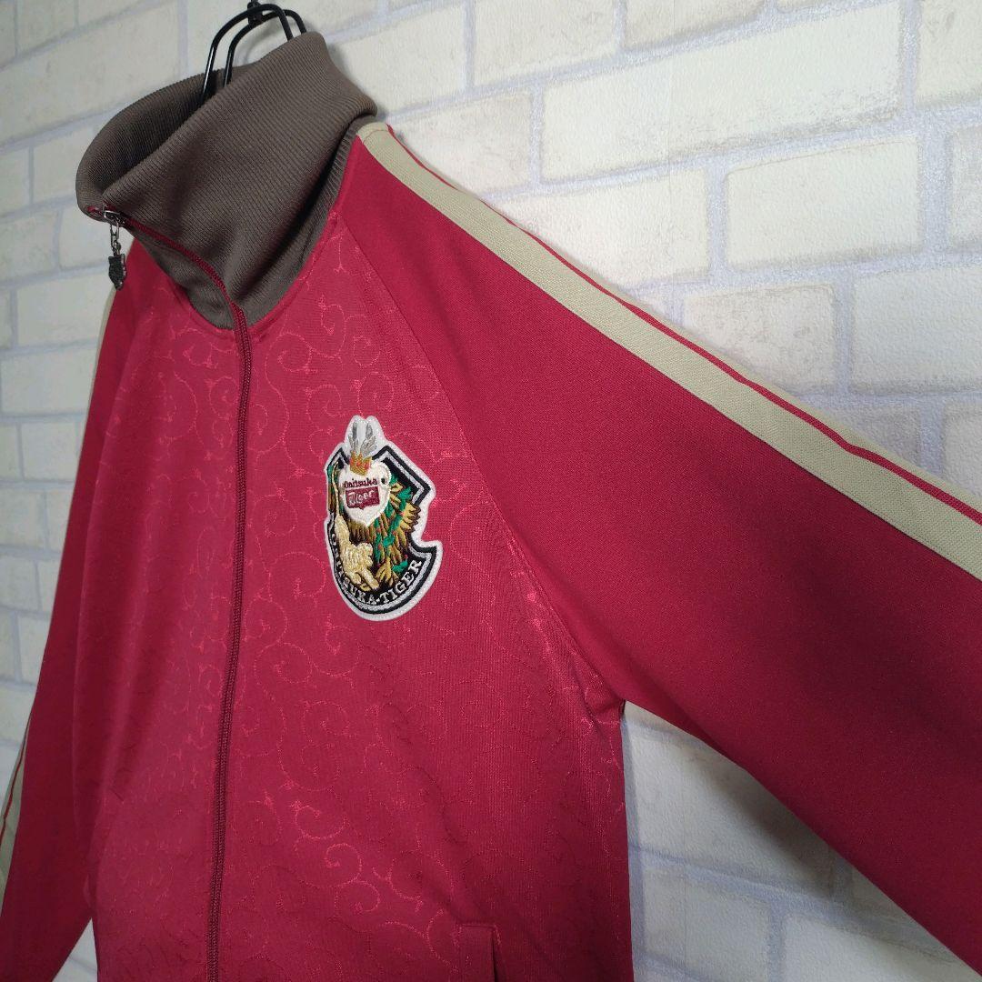 オニツカタイガー★和柄 虎 刺繍ロゴ ワッペン 切替 トラックジャケット L