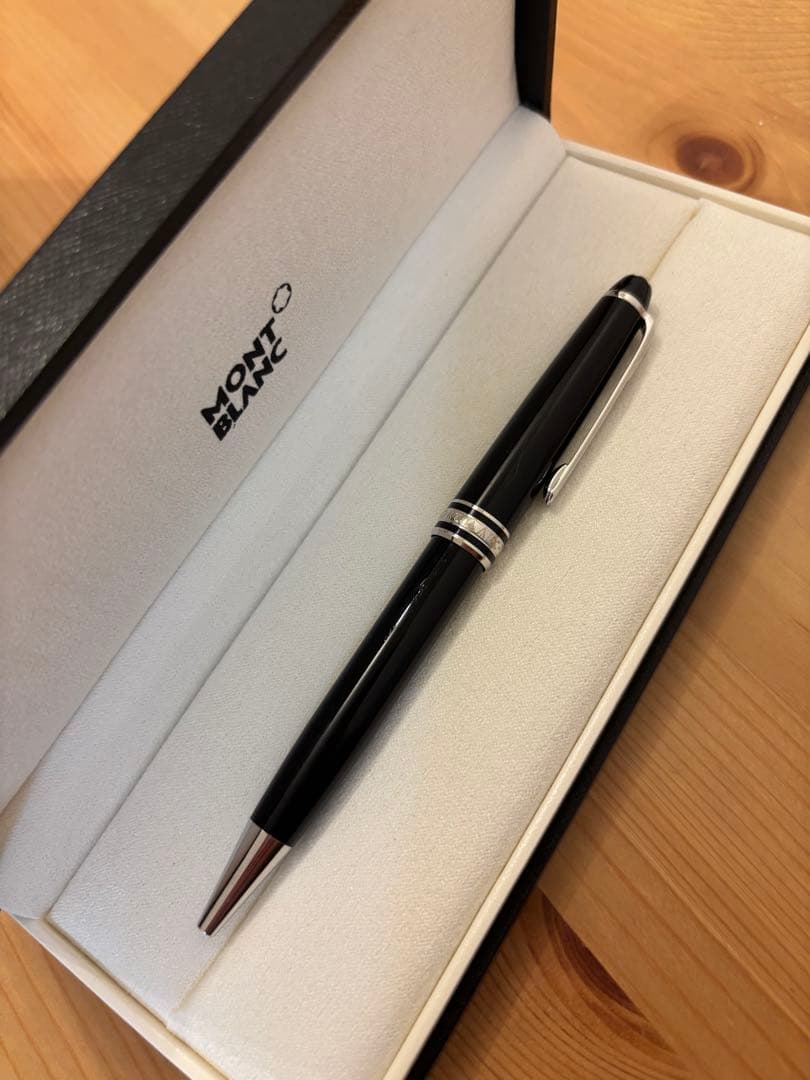Montblanc 黒 ボールペン 専用ケース付き - メルカリ