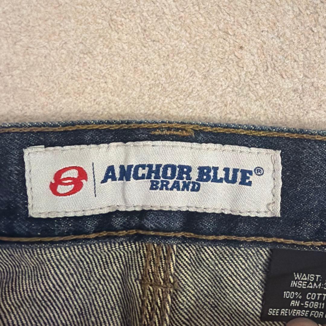 着画 ANCHOR BLUE カーゴデニム W36 ワイドシルエット ストリート