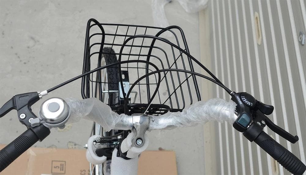 在庫処分折りたたみ自転車 6段変速26インチミニベロ ママチャリカゴ