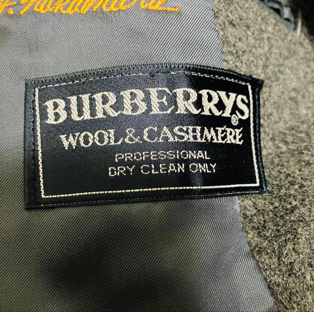 極美品✨希少 XL バーバリー ステンカラーコート カシミヤ混 ロング　グレー