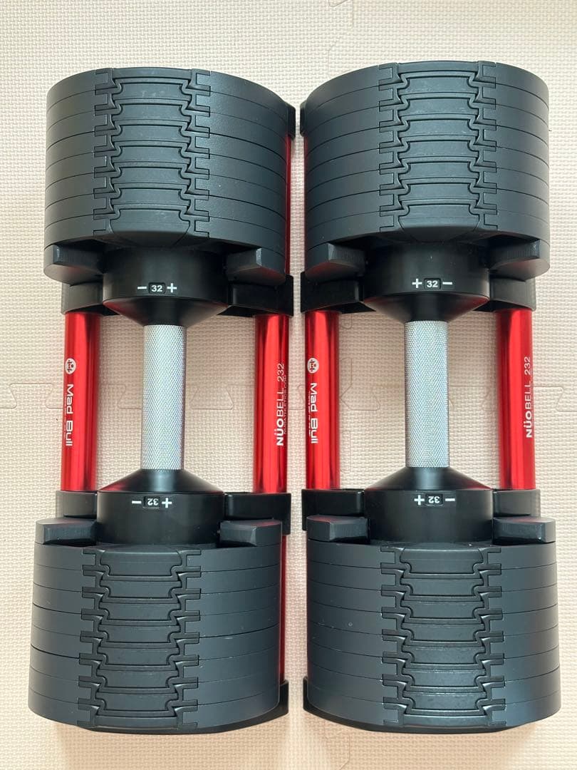 ①FLEXBELL 可変式ダンベル 32kg 2kg刻み 2個フレックスベル ダンベル