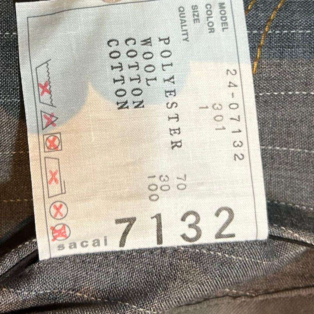 【新品】sacai グレストライプトラウザー ボトムス