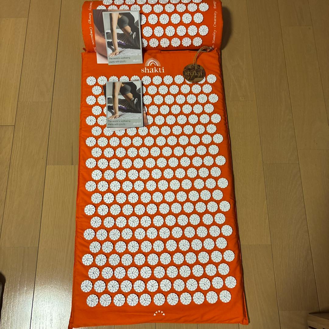 正規品　shakti シャクティマット&ピローセット　オレンジ オリジナル
