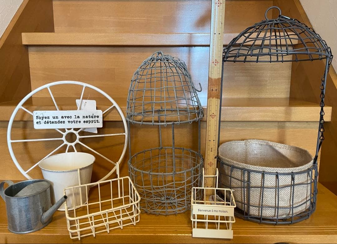 ガーデニング　ワイヤーバスケットセット　16点