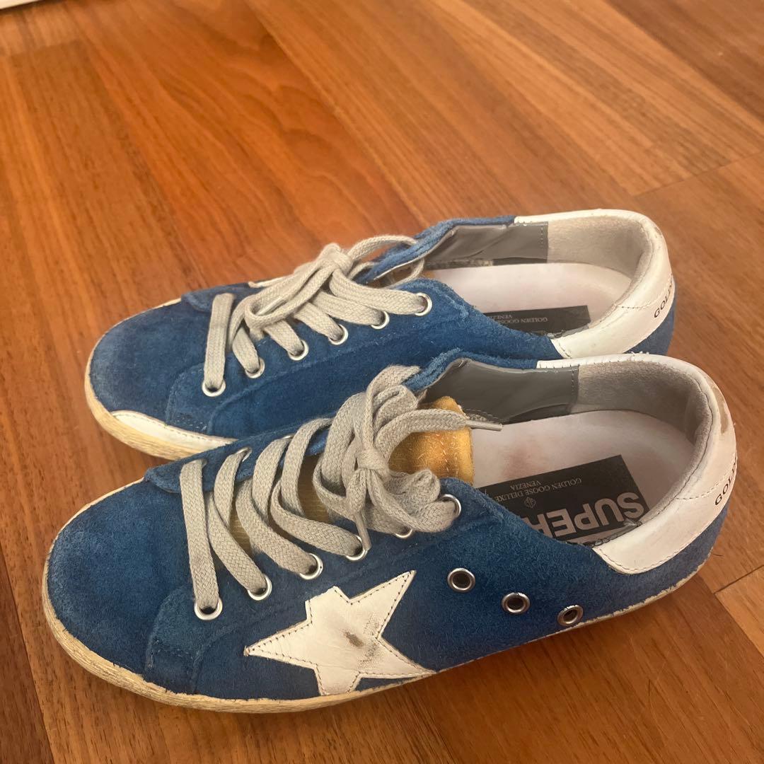 ジ*ン様 【期間限定】GOLDEN  スニーカーブルー本革