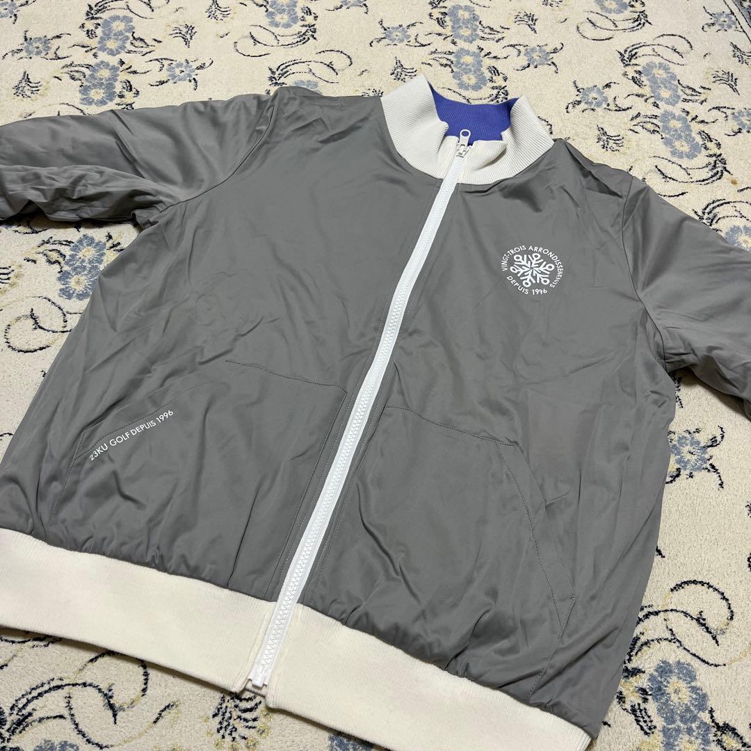 ☆23区ゴルフリバーシブルニットジャケットレディースLサイズ美品☆