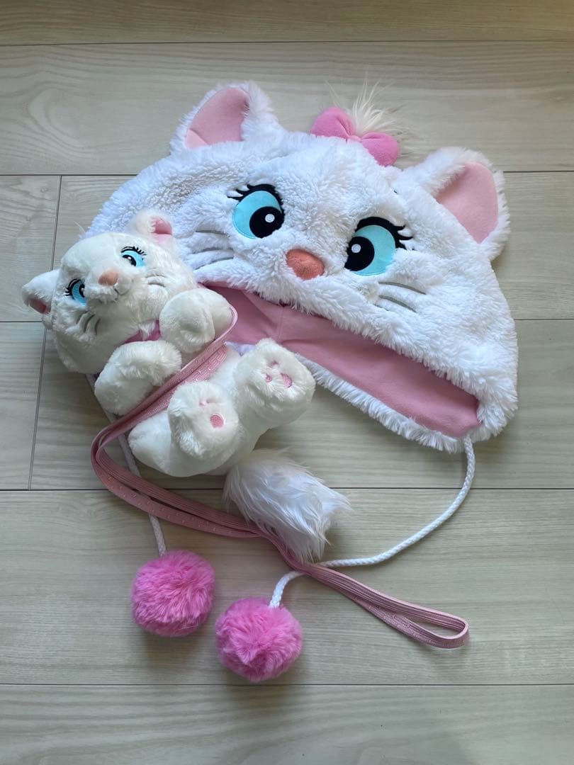 ディズニー マリーちゃん ファンキャップ・ぬいぐるみポシェットセット