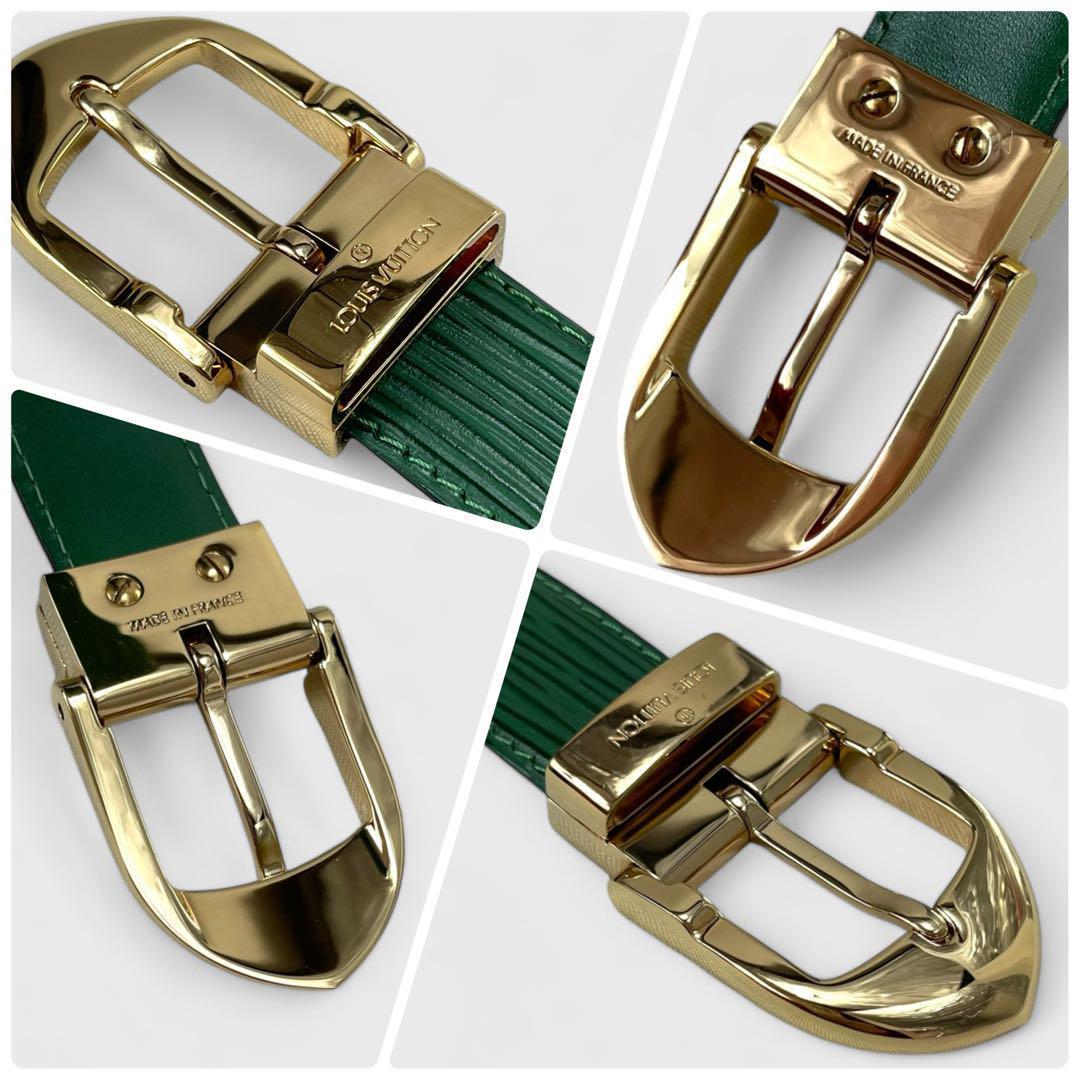 極美品✨ルイヴィトン エピ サンチュールクラシック ベルト ゴールド金具 緑