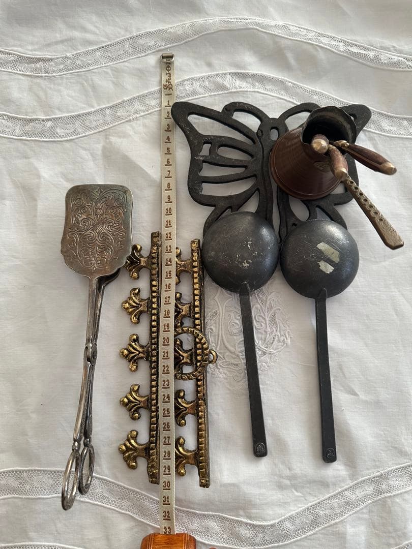 アンティーク　ベルプル　ピューター　スプーン　ケーキサーバー