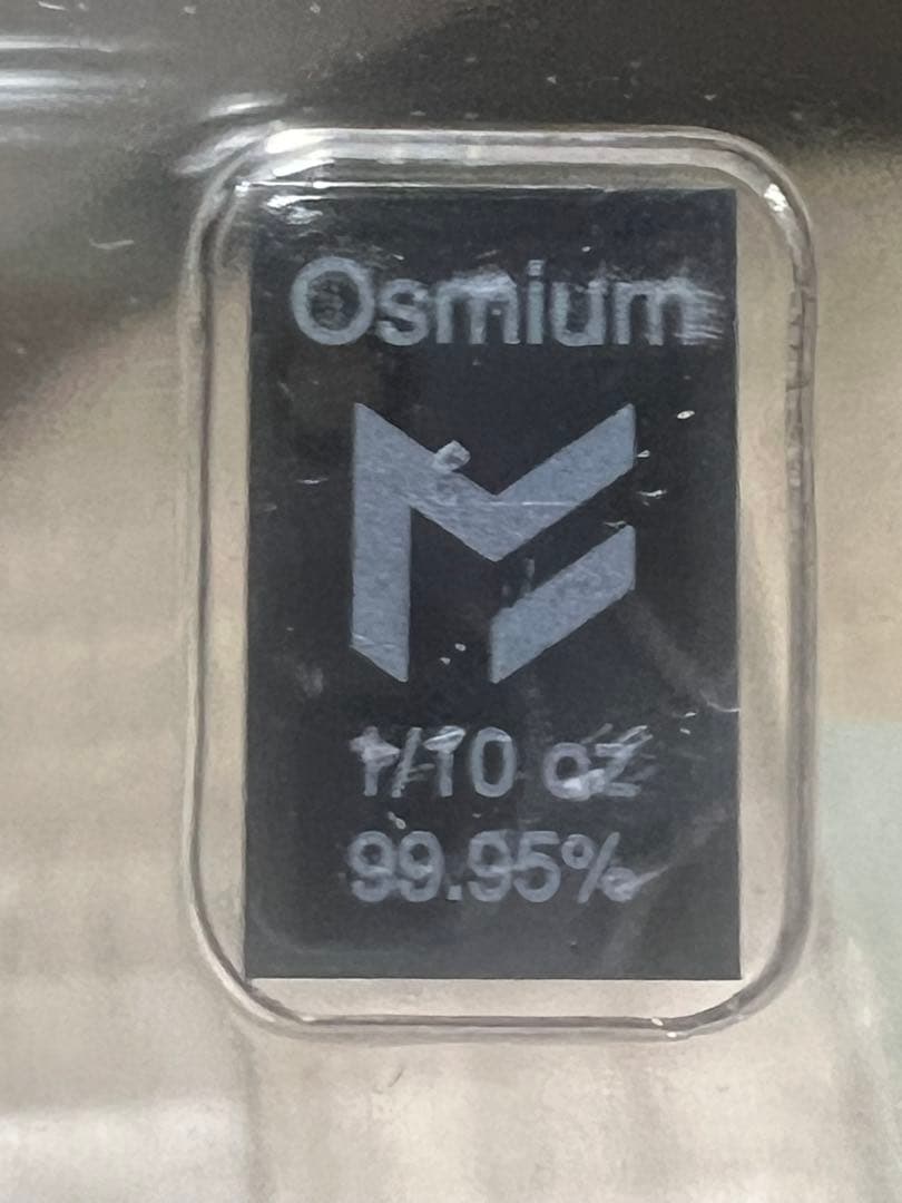 48/66 原子番号76 Os オスミウム 3.11g インゴット 99.95%