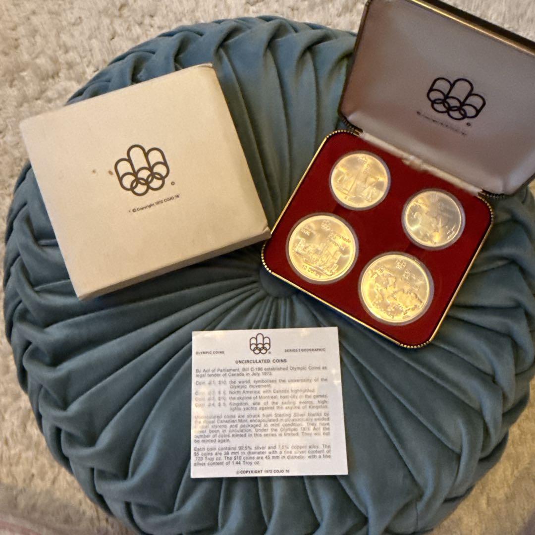 自宅保管品◾️ 1976年 カナダモントリオール五輪 記念銀貨セット