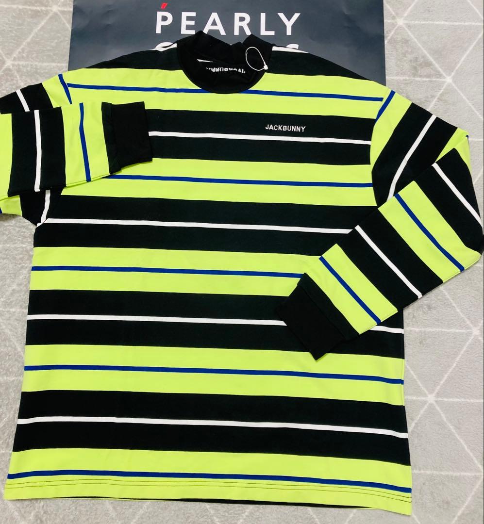 新品 ジャックバニー カラフルボーダーコットンテリー 長袖シャツ(6)サイズLL