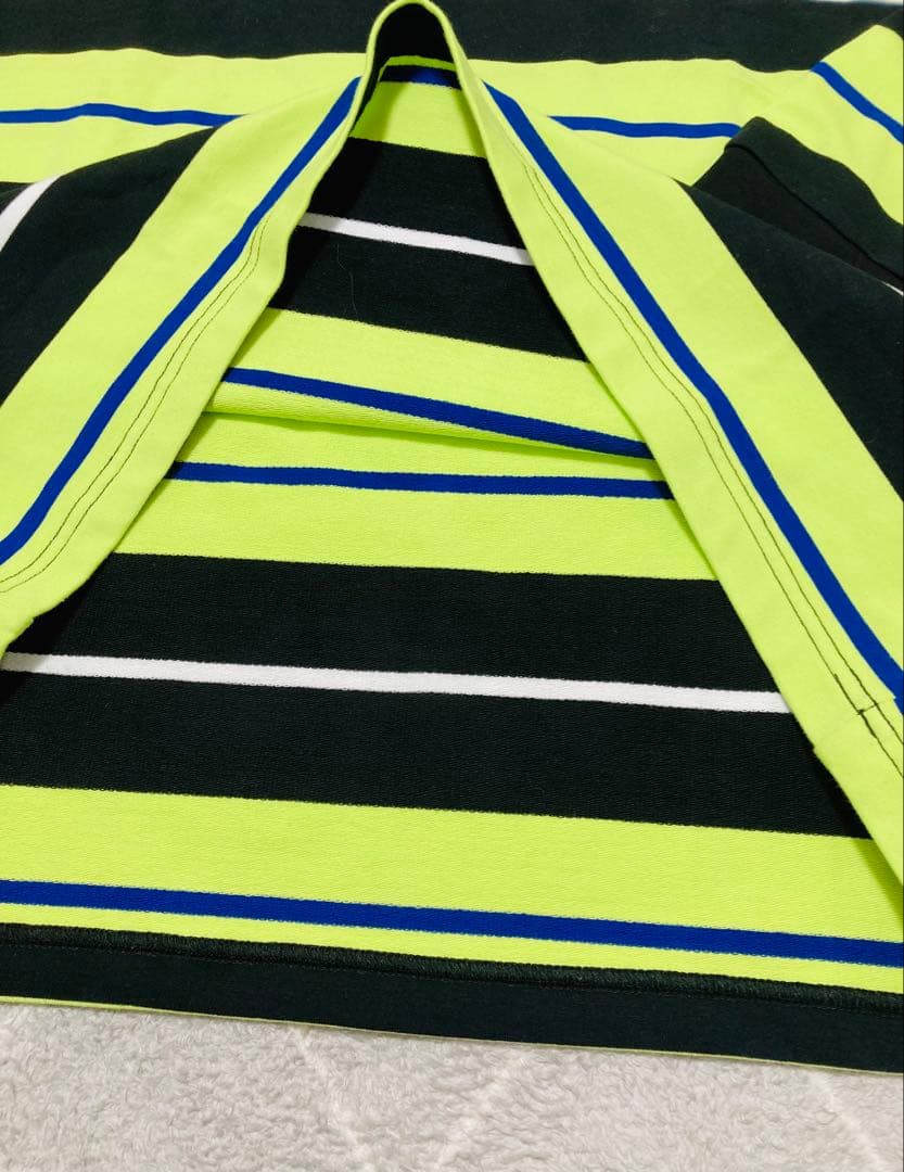 新品 ジャックバニー カラフルボーダーコットンテリー 長袖シャツ(6)サイズLL