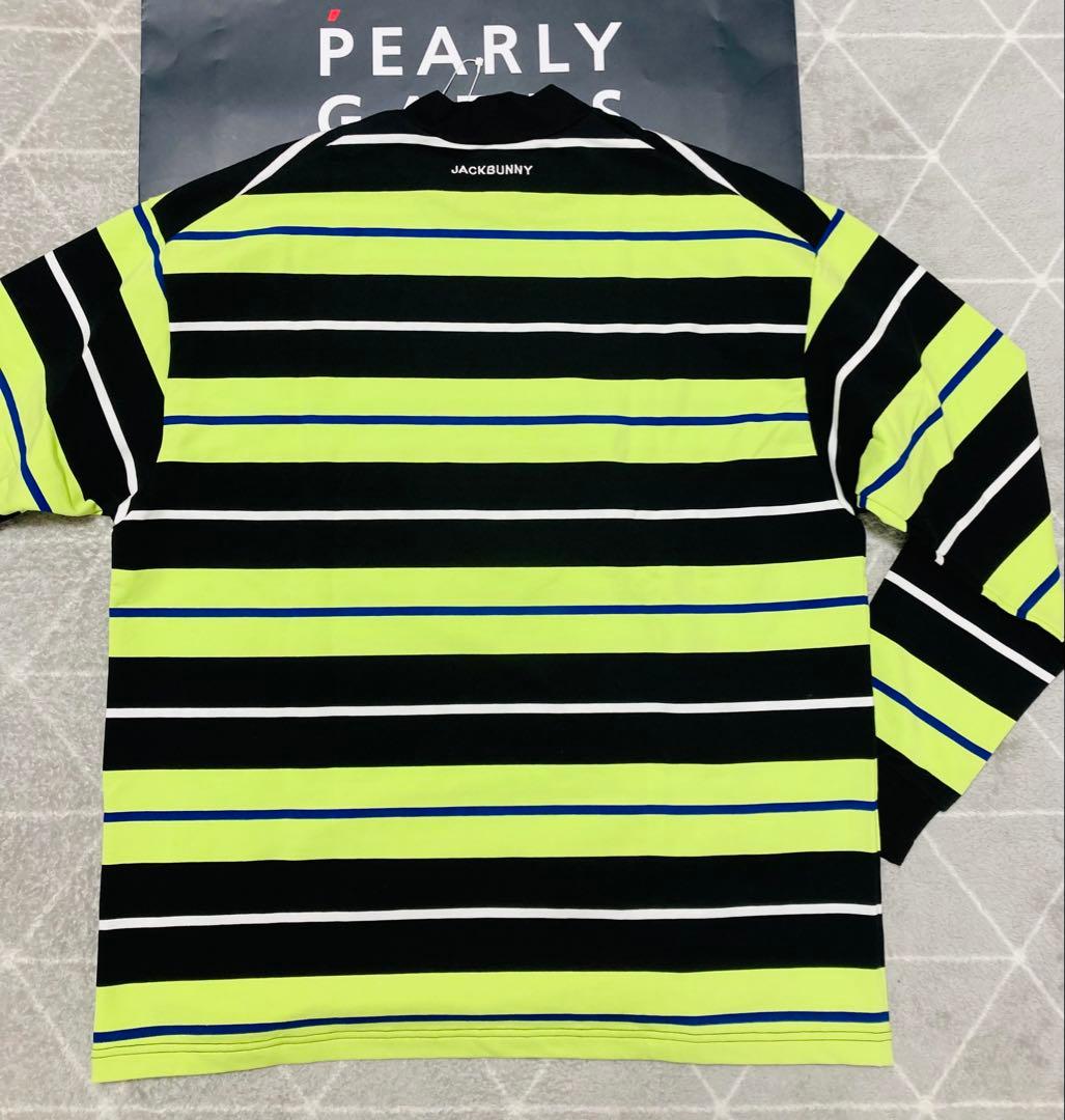 新品 ジャックバニー カラフルボーダーコットンテリー 長袖シャツ(6)サイズLL