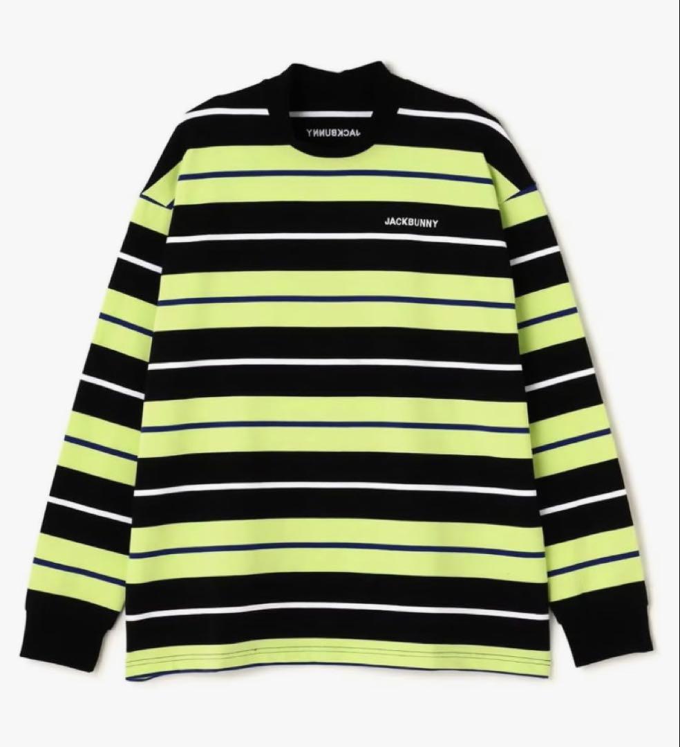 新品 ジャックバニー カラフルボーダーコットンテリー 長袖シャツ(6)サイズLL