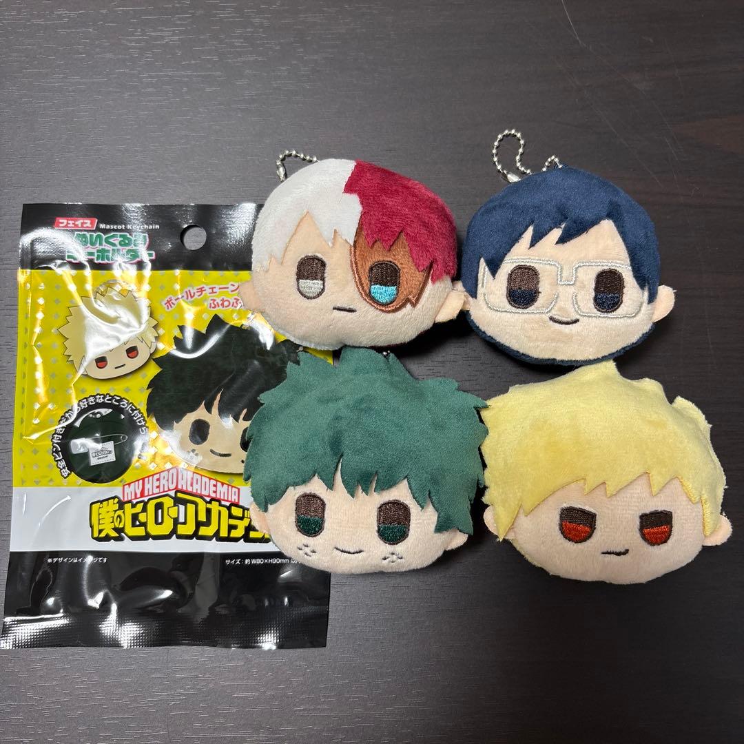 僕のヒーローアカデミア フェイス ぬいぐるみ キーホルダー 4種セット
