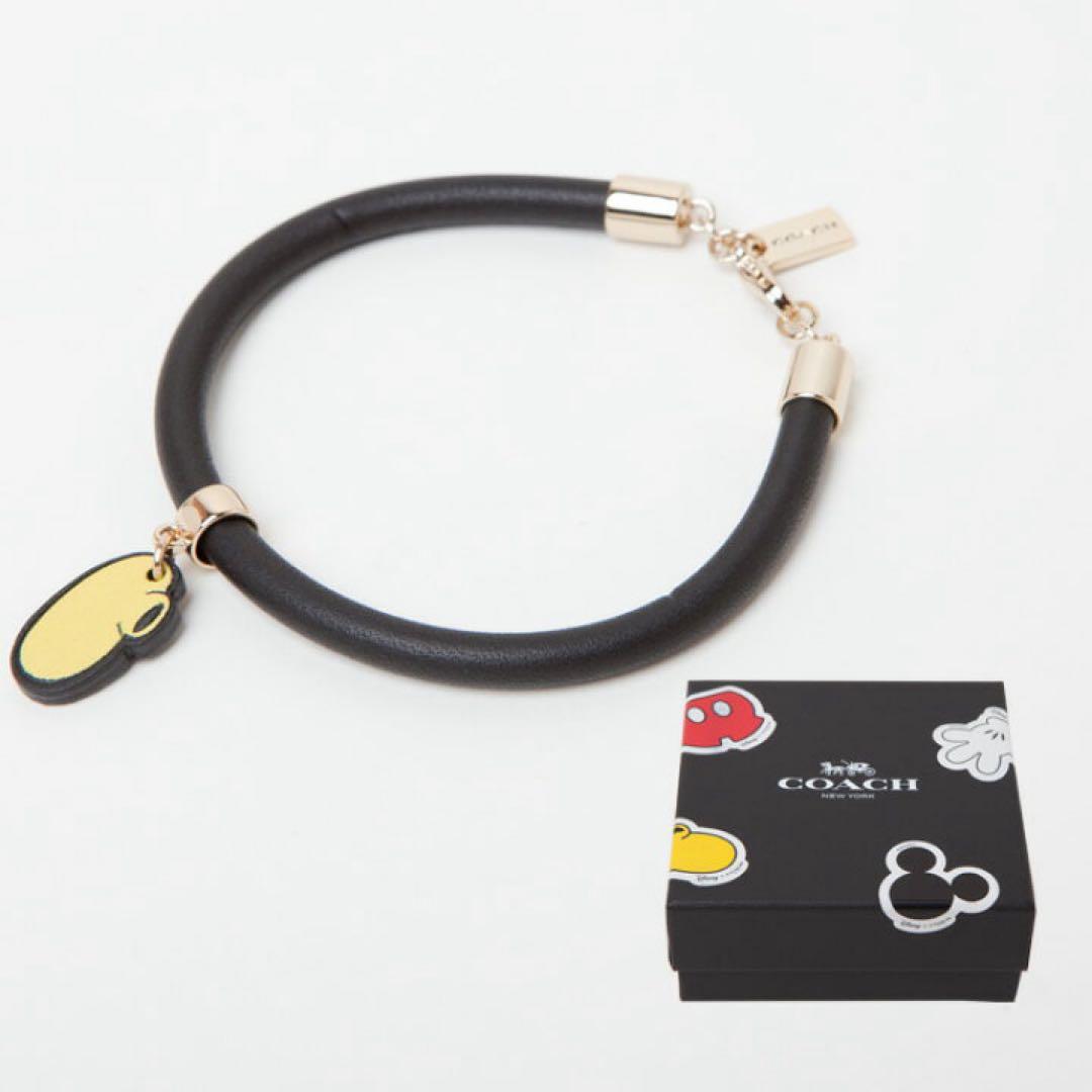 限定コラボ】訳あり新品 COACH×DISNEY レザーブレスレット 箱付