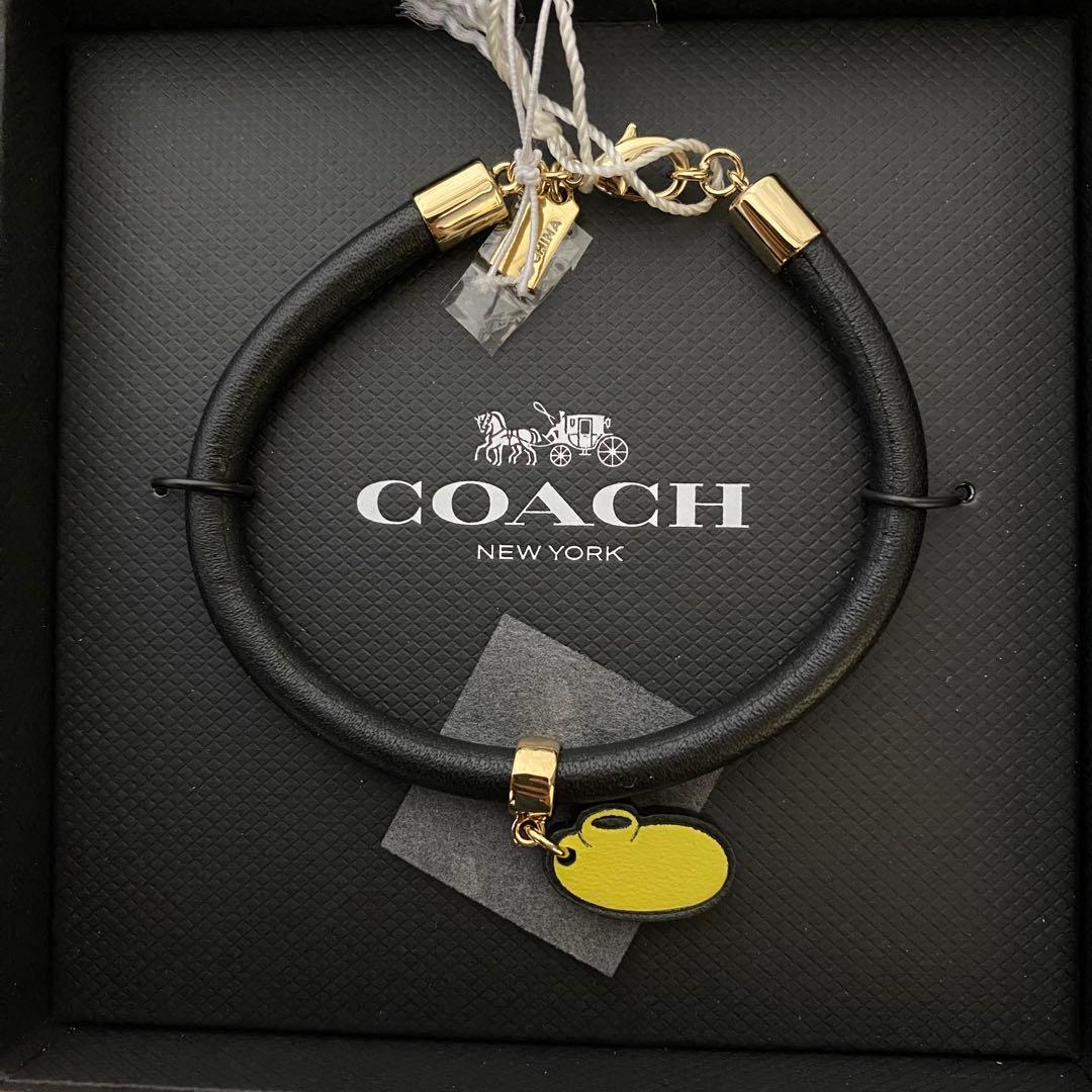 限定コラボ】訳あり新品 COACH×DISNEY レザーブレスレット 箱付