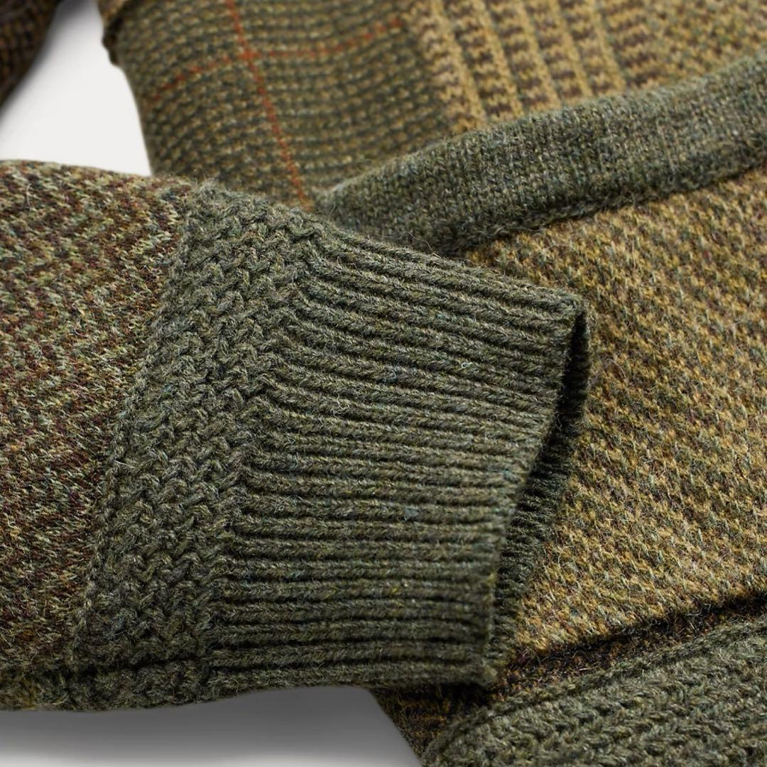 新品　RRL ダブルアールエル　パッチワーク ウールカシミヤセーター　XL