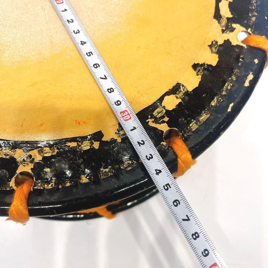 【良品】締め太鼓　34.5cm×15.5cm 打楽器　和太鼓