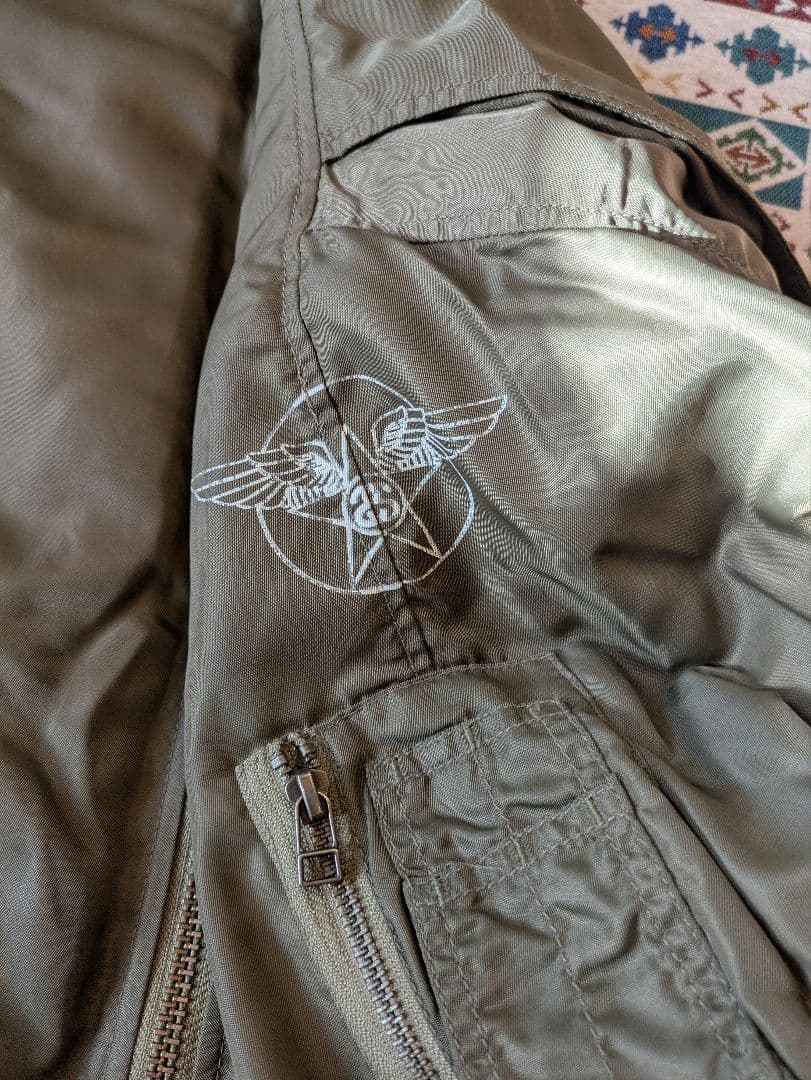 old stussy MA-1 オリーブ サイズ L