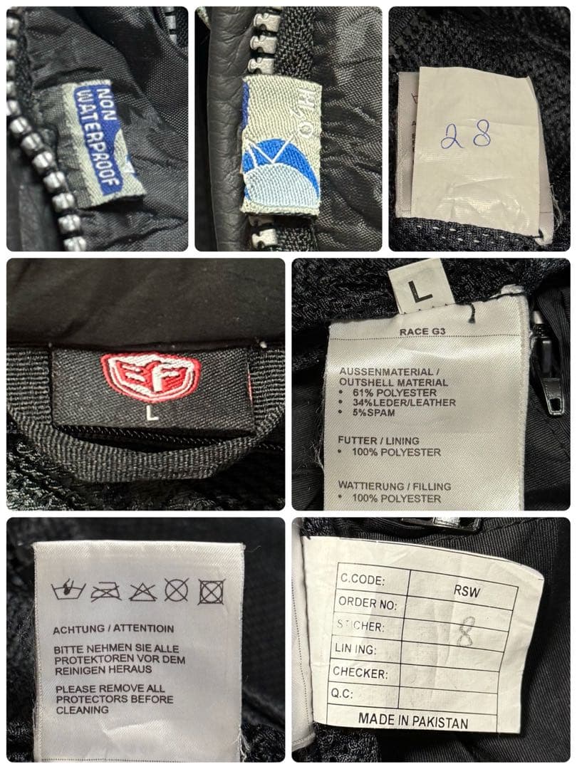 BFMotorcycles　ライナー付き　ライディングジャケット　バイク　L.