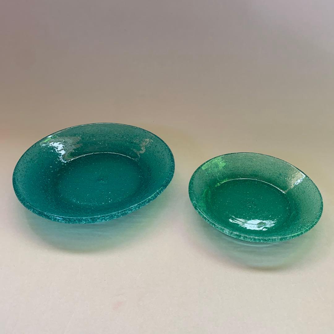 倉敷ガラス 小谷真三 皿 2枚 民藝 - メルカリ