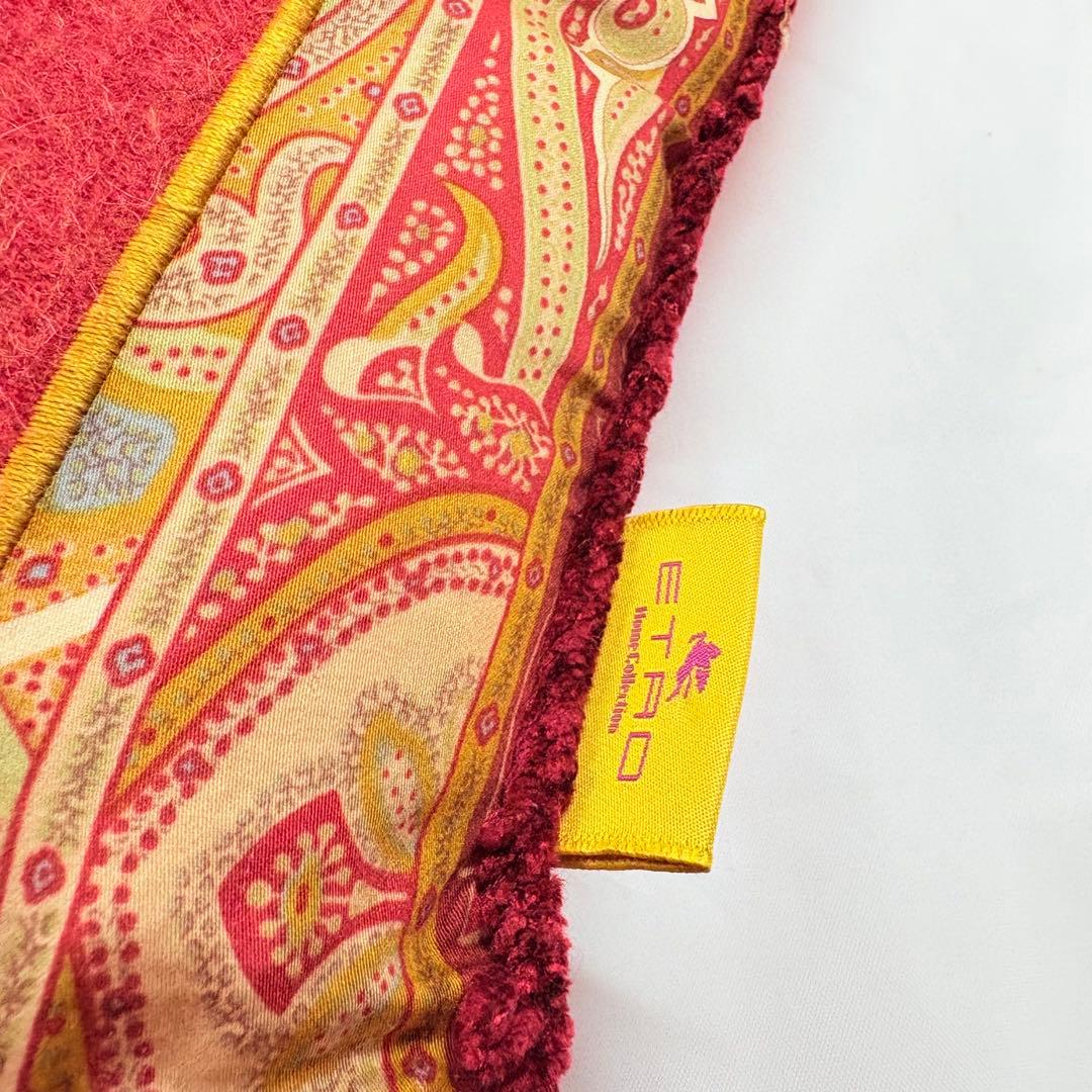 ETRO エトロ　ペイズリー柄　ロゴクッション　イタリア製