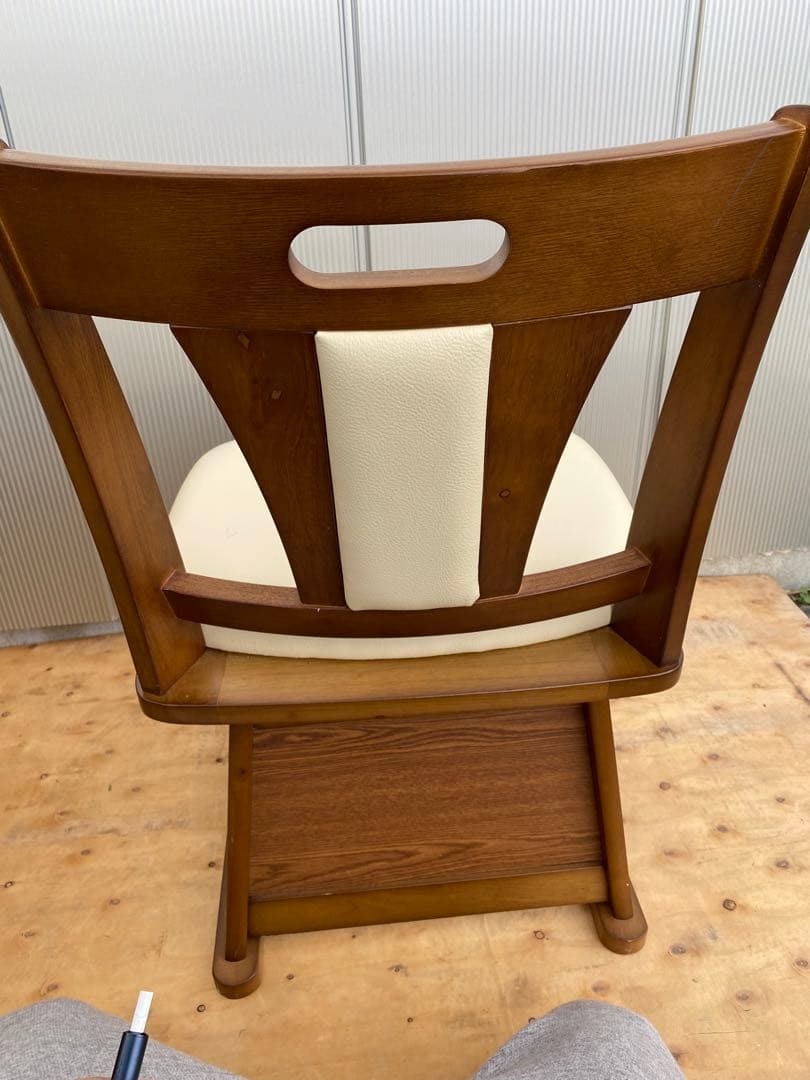 協立工芸　ダイニングチェア 回転椅子 こたつ用 　2脚セット