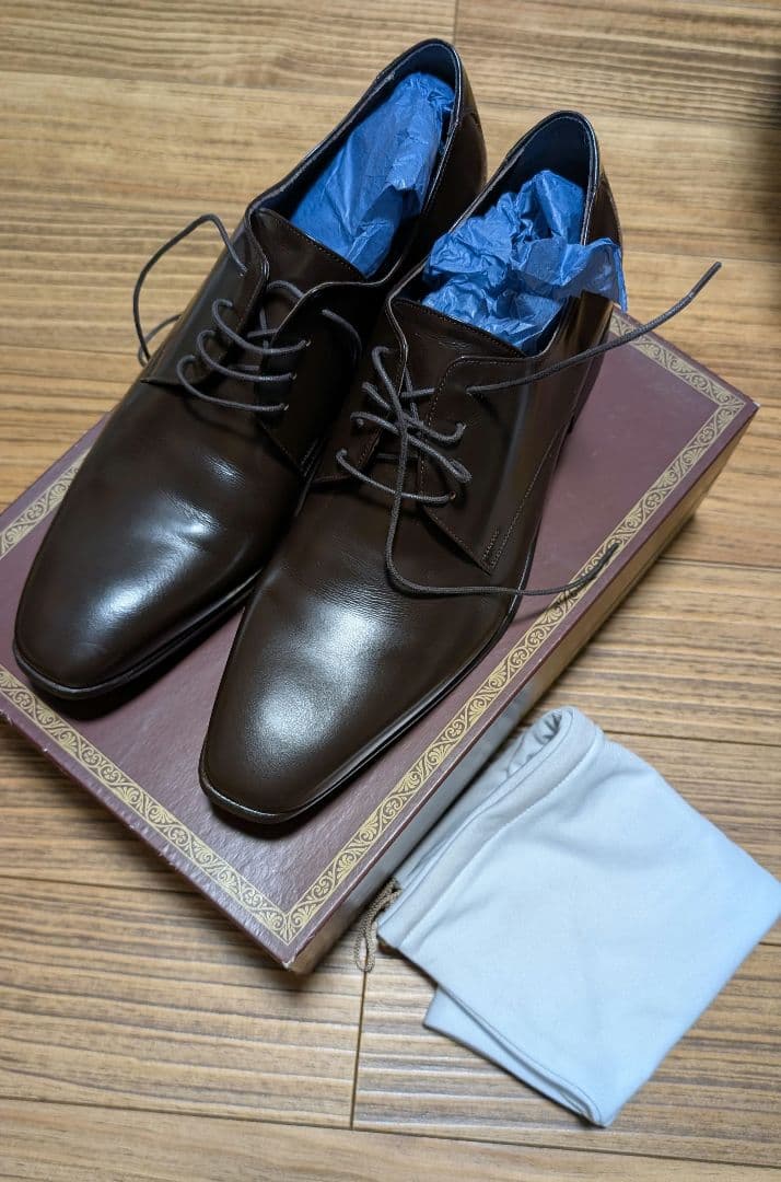日本製 BENIR ドレスシューズ ダークブラウン - メルカリ