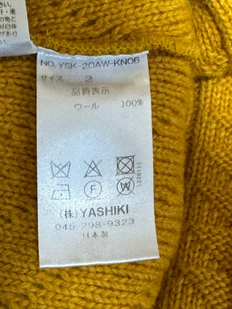YASHIKI マスタードカラー ニット セーター サイズ2