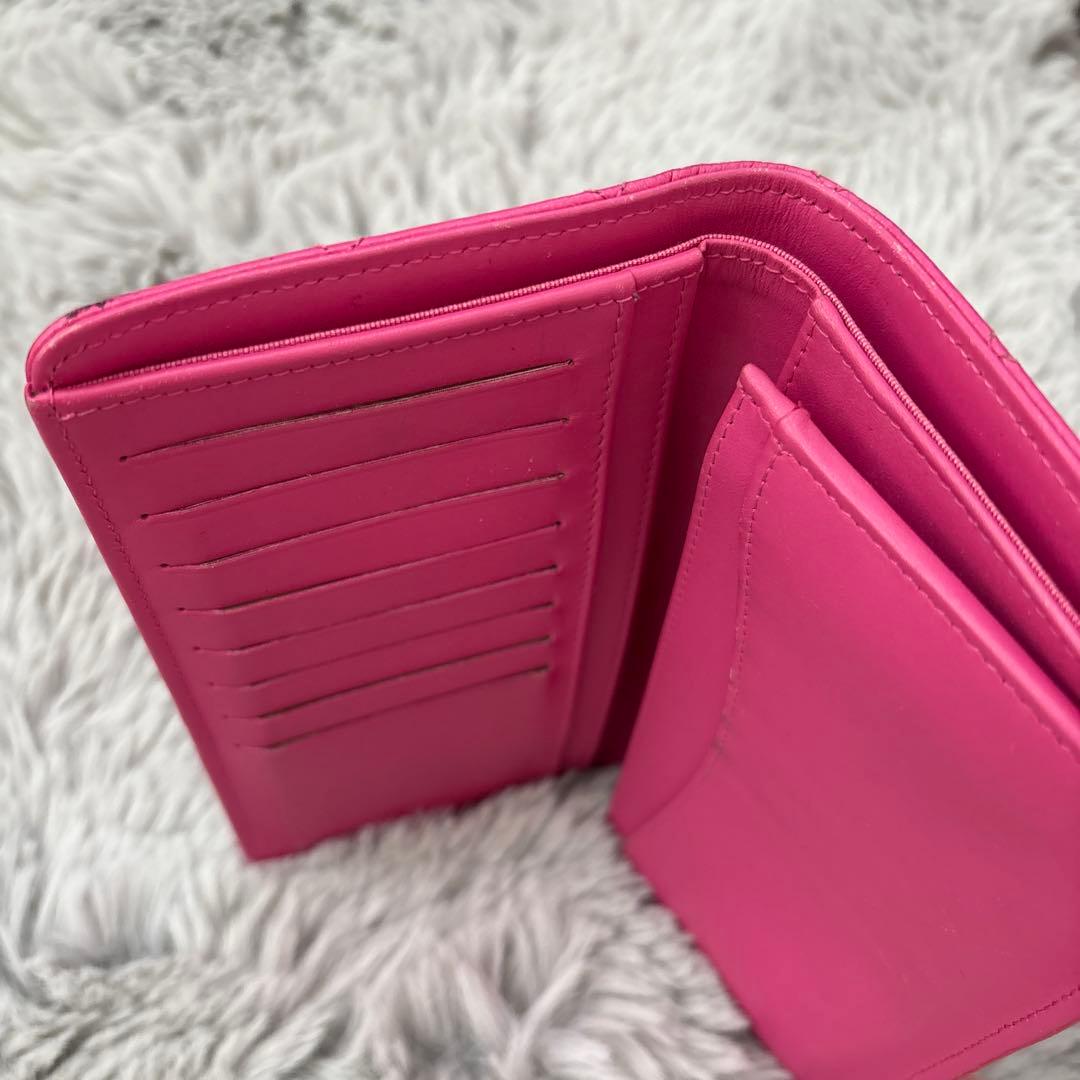 CHANEL ピンク キルティング長財布 - 小物低 価格