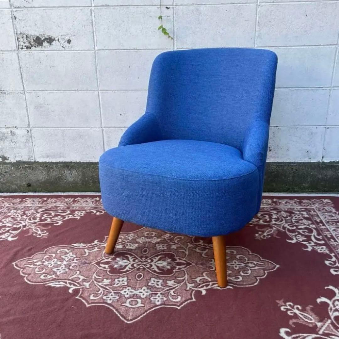 unico ウニコ◾️SOPHIE sofa 1人掛け シングルソファ 青ブルー - メルカリ