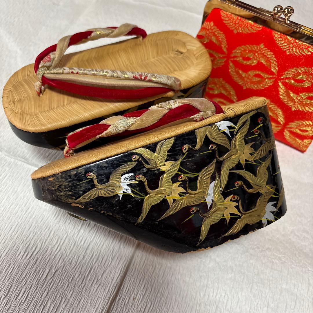 七五三　着物セット　7歳　だらり帯　ぽっくり付き　紫色