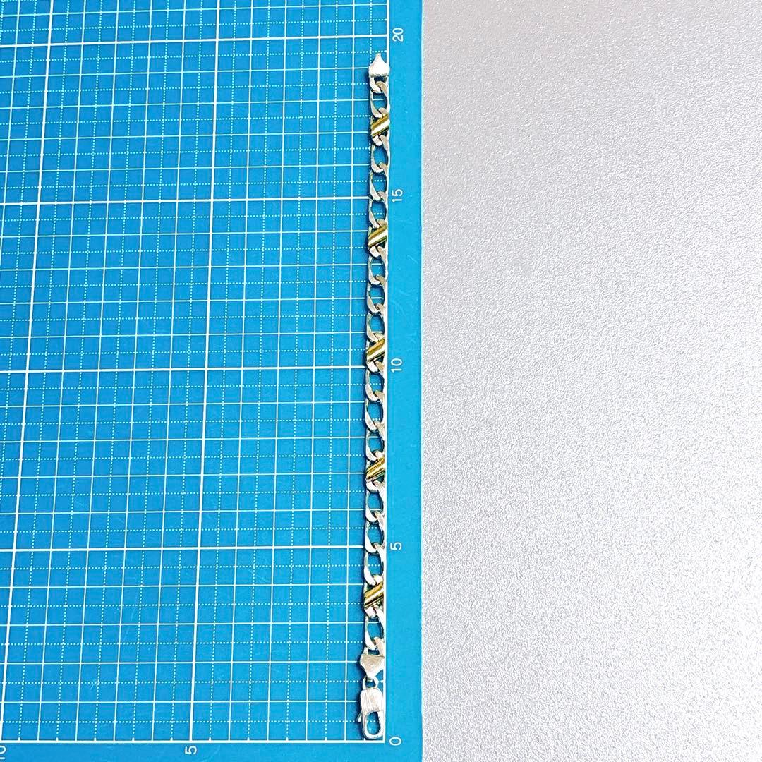 【美品】19.2cm ティファニー フィガロチェーン ブレスレット925/750