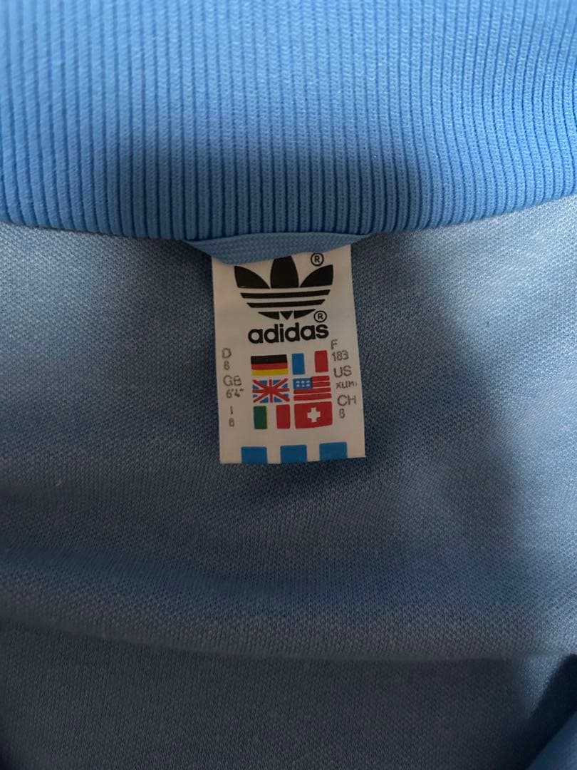 adidas 水色 トラックジャケットLサイズ