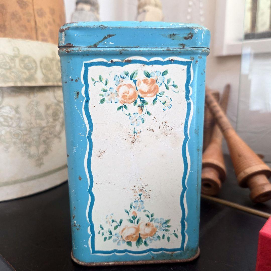 アンティーク ショコラムニエ tin 缶 CAFE ヴィンテージ