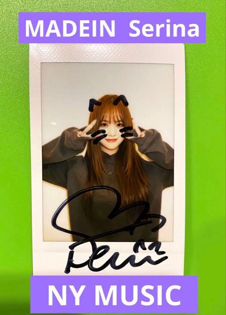 MADEIN Serina セリナ 直筆 サイン 入り ポラロイド チェキ