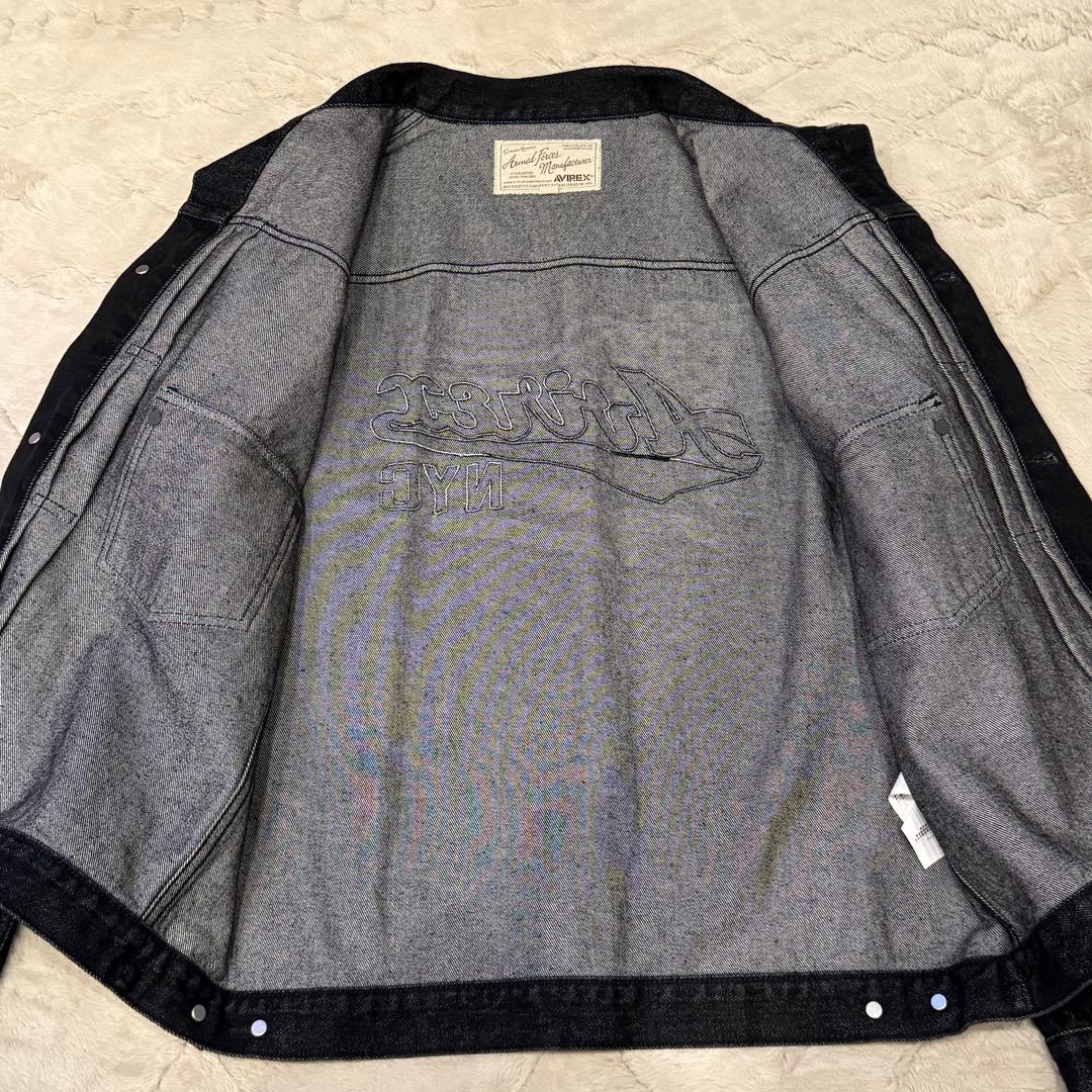 ブンバ様☆【AVIREX】 デニム ジャケット Gジャン ブラック L