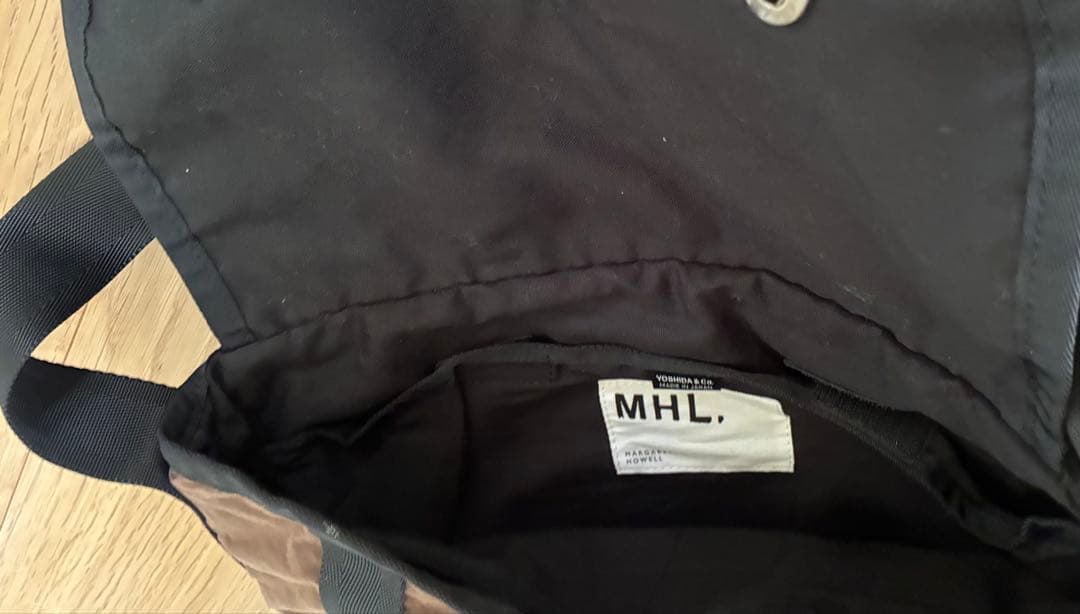 24SS MHL. WORN NYLON OXFORD メッセンジャーバッグ