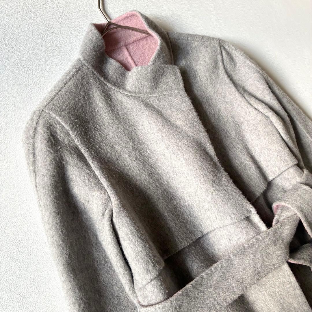 ANAYI アナイ 近年モデル ウールリバーコート ガウンコート グレーx