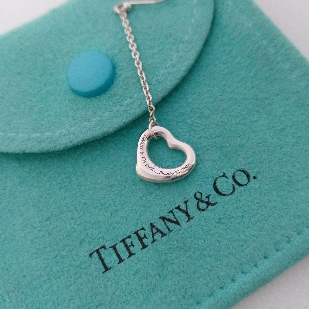 ティファニー オープンハート ドロップ フック ピアス シルバー 片耳