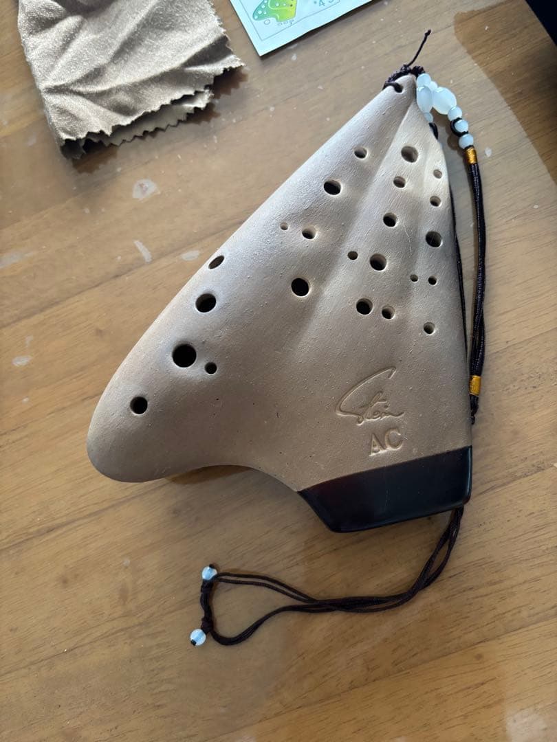 美品 フォーカリンク トリプル オカリナ 薫焼き ナチュラル AC管　風雅