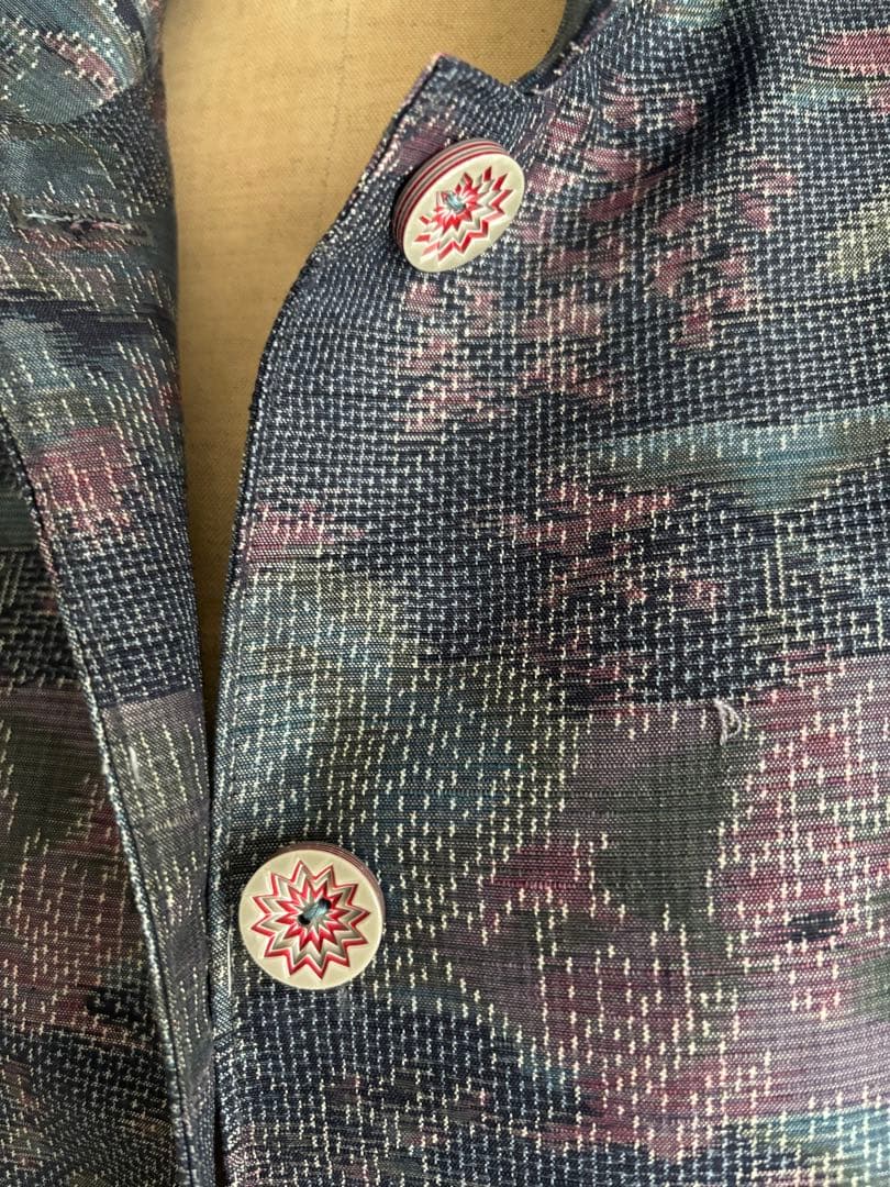 上質な紬着物で大人可愛い単衣コートに