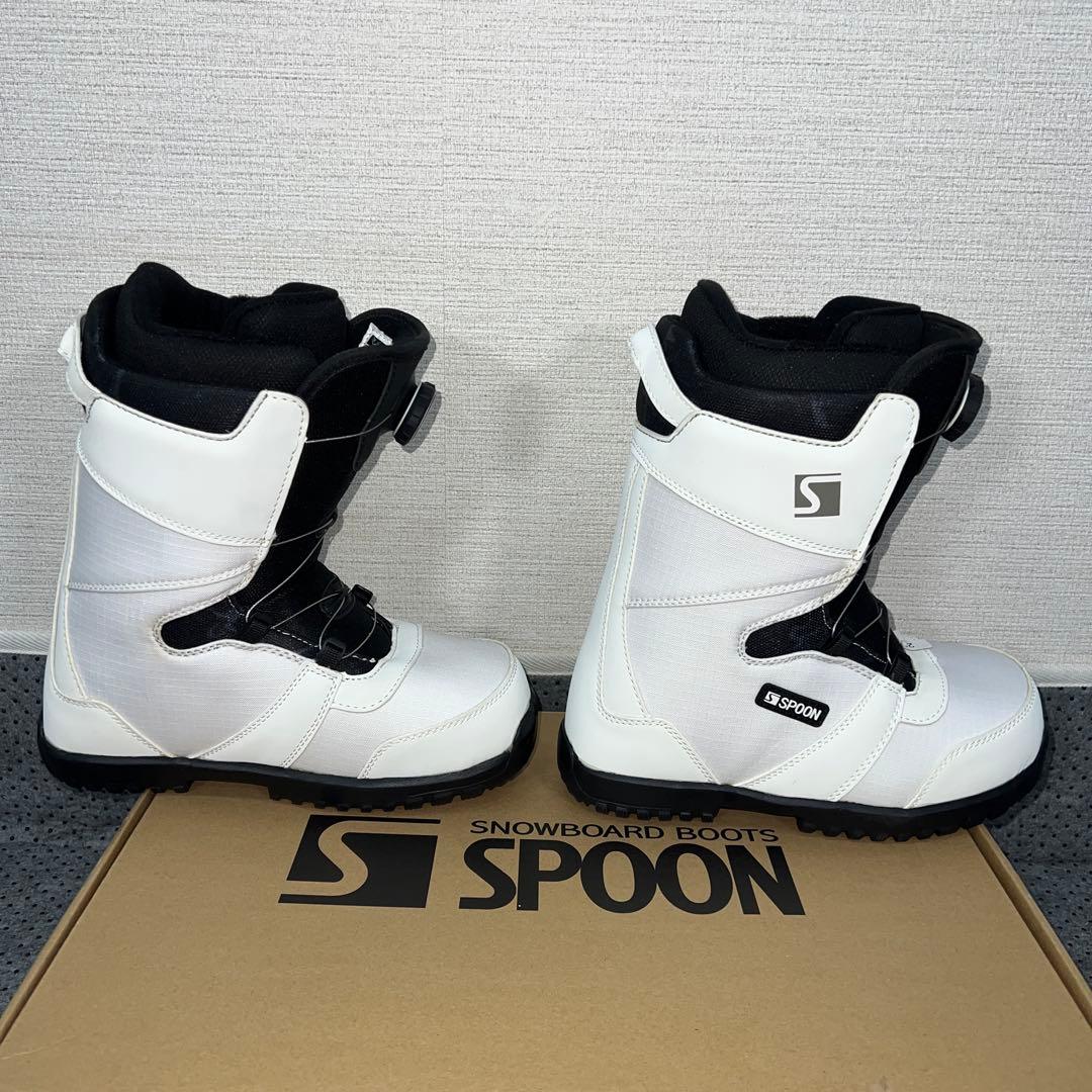 新品未使用 22.5-23cm SPOON TGF ダイヤルブーツ ホワイト
