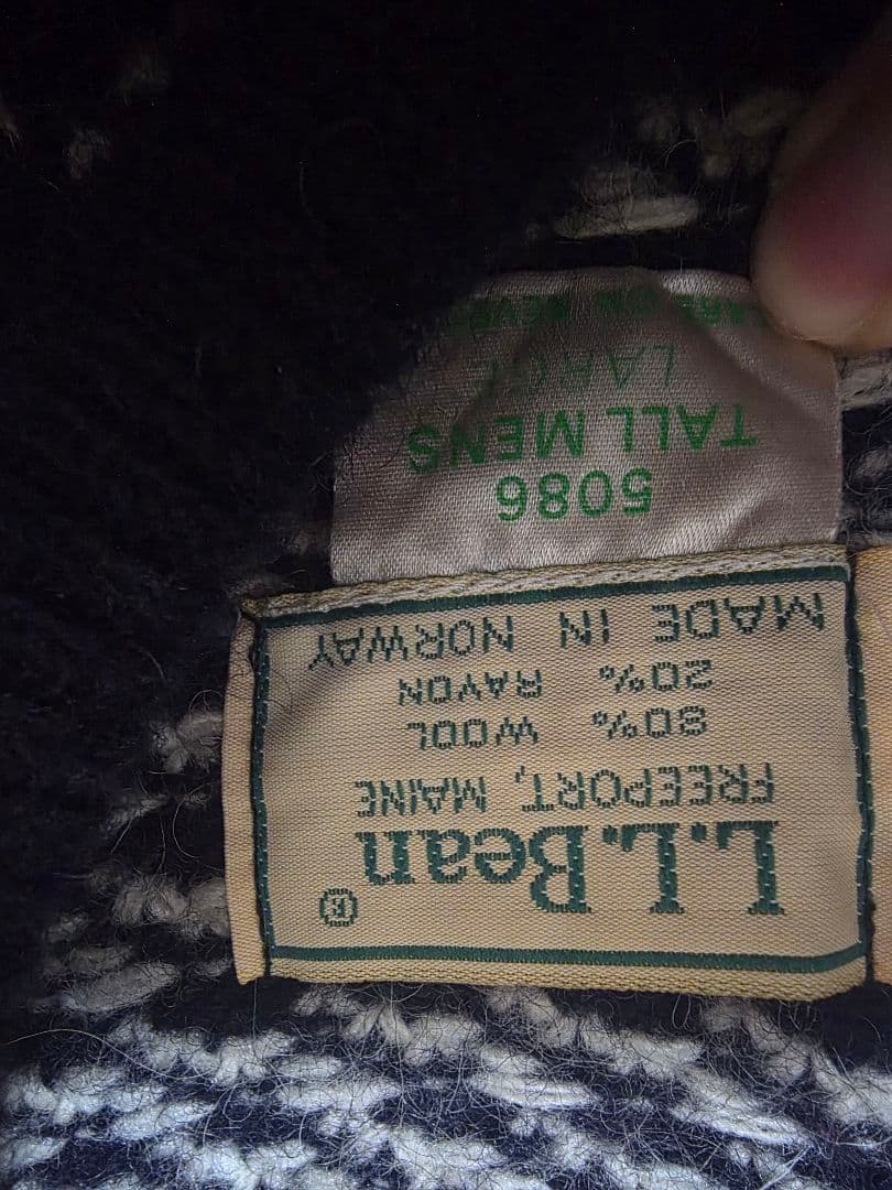80's L.L.Bean　バーズアイニット