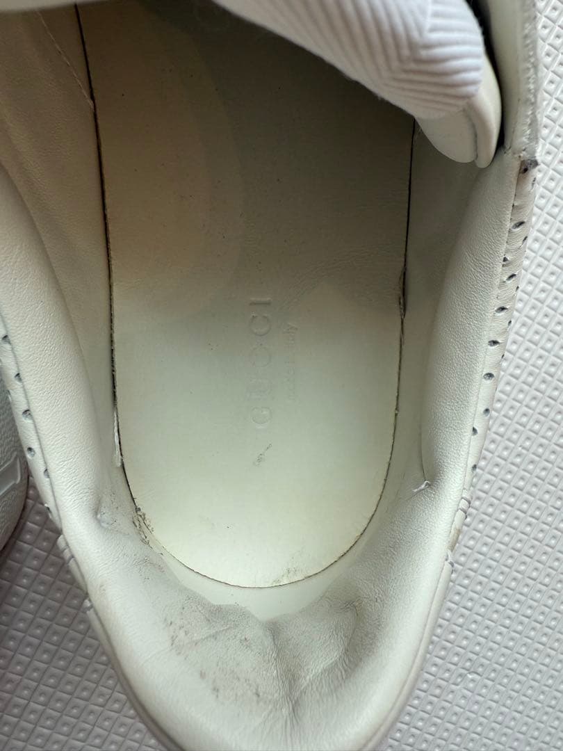 ☆美品☆GUCCI ホワイトレザー厚底スニーカー　24.5cm相当