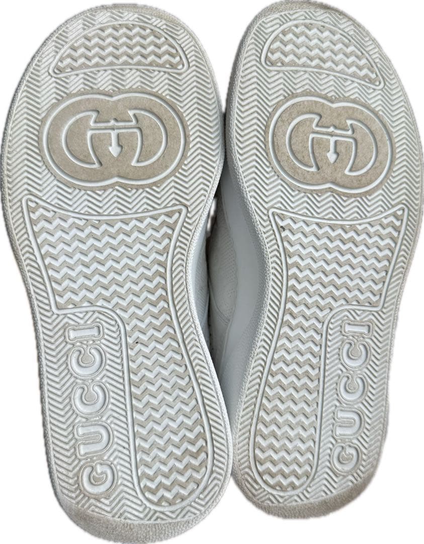 ☆美品☆GUCCI ホワイトレザー厚底スニーカー　24.5cm相当