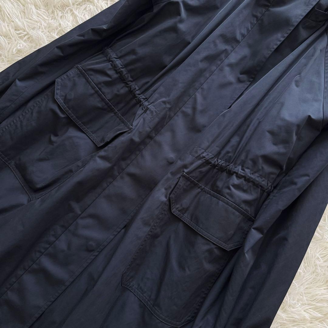 【セオリーリュクス】モッズコート フーディー 中綿ライナー付 38 紺